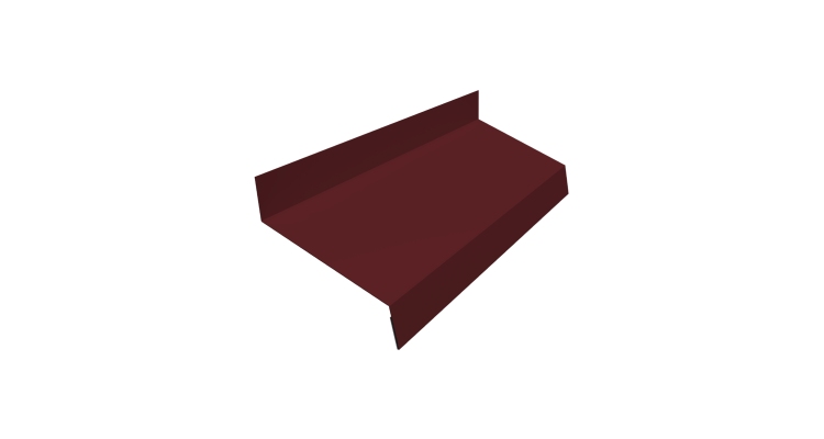 Отлив простой 50 0,45 PE с пленкой RAL 3005 красное вино (2м)