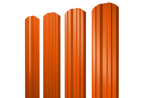 Штакетник Twin фигурный 0,45 PE RAL 2004 оранжевый