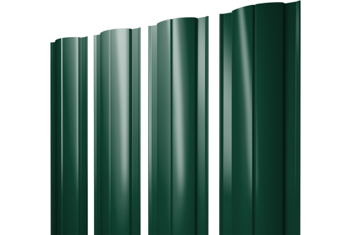 Штакетник Круглый с прямым резом 0.5 Satin RAL 6005 зеленый мох