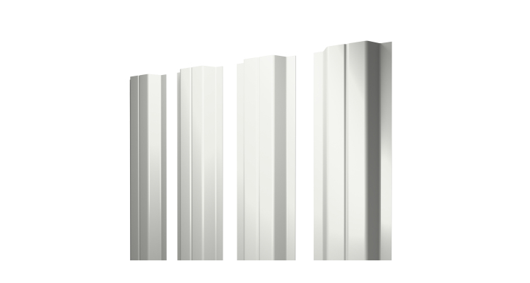 Штакетник П-образный А с прямым резом 0,4 PE RAL 9003 сигнальный белый