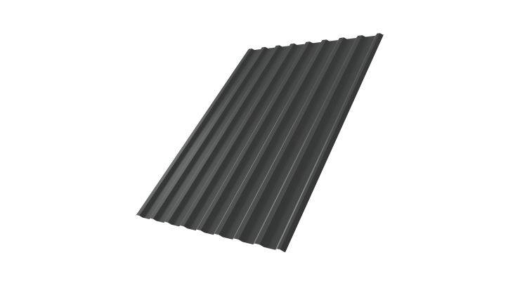 Профнастил С20R 0,5 Rooftop Бархат RAL 7016 антрацитово-серый