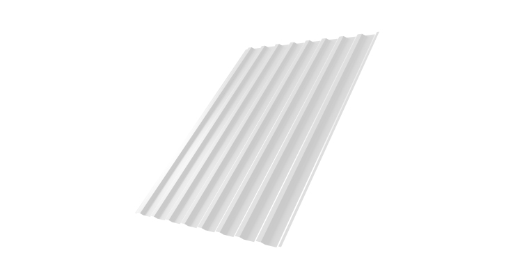 Профнастил С20В 0,45 PE с пленкой RAL 9003 сигнальный белый