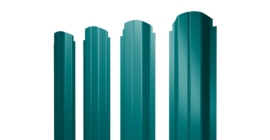 Штакетник П-образный А фигурный 0.45 PE RAL 5021 водная синь