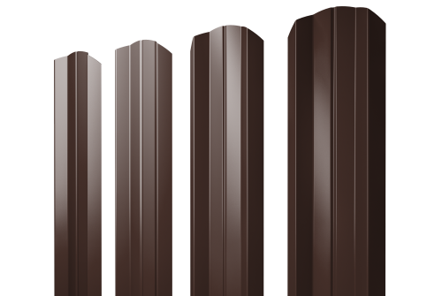 Штакетник М-образный А фигурный 0,4 PE-Double RAL 8017 шоколад