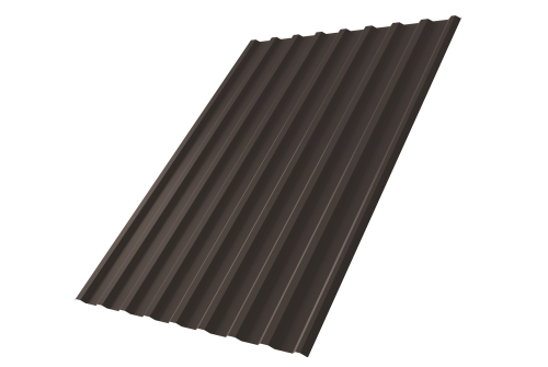 Профнастил С20R Grand Line 0,5 PurLite Мatt RR 32 темно-коричневый