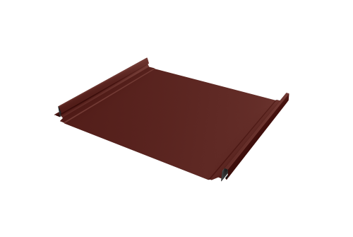 Кликфальц Pro Grand Line 0,45 PE с пленкой на замках RAL 3009 оксидно-красный