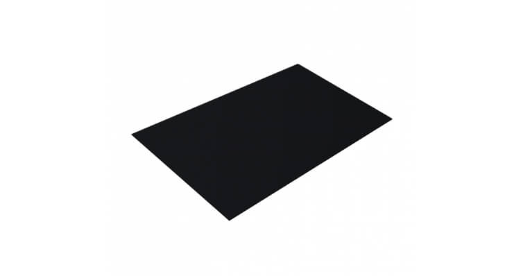 Плоский лист 0,5 PurPro Мatt 275 с пленкой RAL 9005 черный