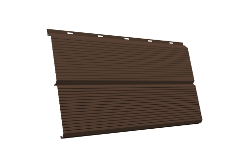 ЭкоБрус 0,345 Gofr GL 0.45 PE с пленкой RAL 8017 шоколад