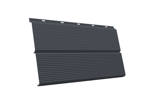 ЭкоБрус 0,345 Gofr GL 0.45 PE с пленкой RAL 7024 мокрый асфальт