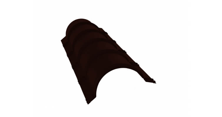 Планка конька полукруглого Velur20 RR 32 темно-коричневый