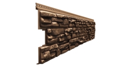 Сайдинг LUX под камень, Rocky, кедровый орех