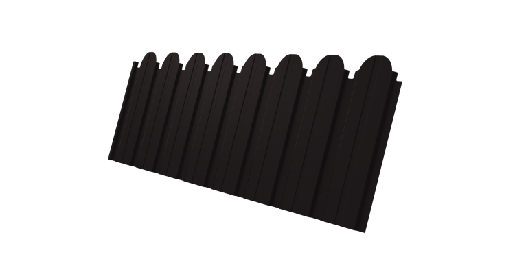 Профнастил С10B фигурный 0,45 Drap ST RAL 9005 черный