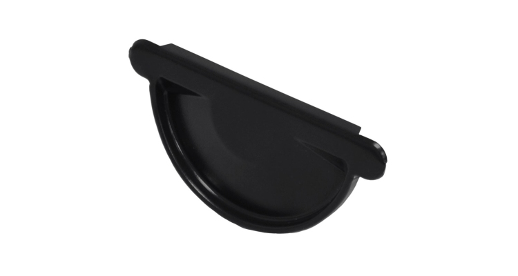 Заглушка торцевая универсальная 125 мм Мatt RAL 9005 черный