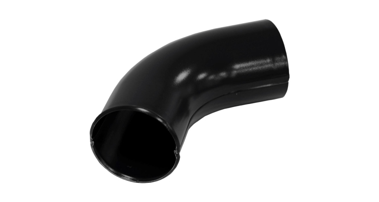 Колено стока 90 мм Мatt RAL 9005 черный