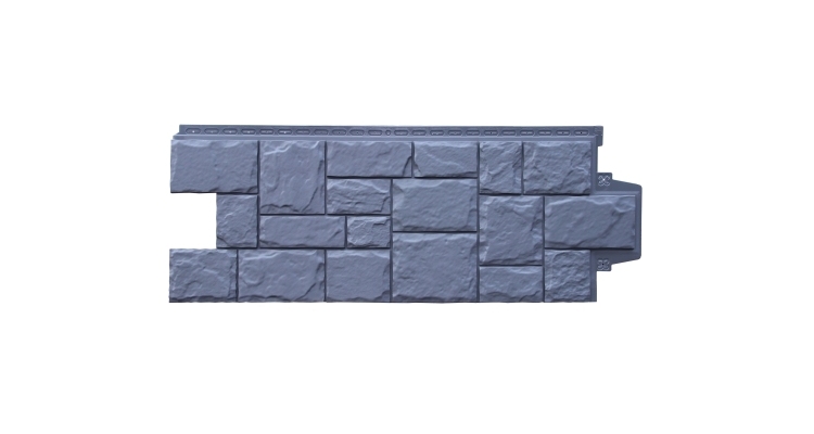 Фасадная панель GL Крупный камень Classic графит