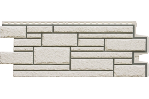 Фасадная панель GL Камелот Design молочный со швом RAL 7006