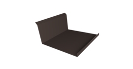 Планка примыкания нижняя 20х122х260х15 0,5 Satin Matt TX RR 32 темно-коричневый (2м)