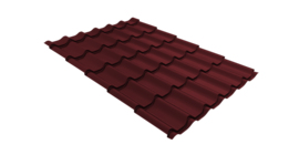 Металлочерепица классик Grand Line 0,45 Drap TR RAL 3005 красное вино