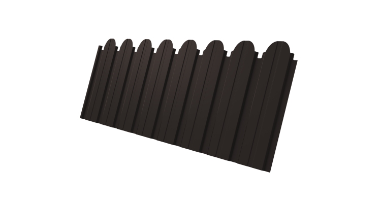 Профнастил C10B фигурный 0.5 Drap TX RR 32 темно-коричневый