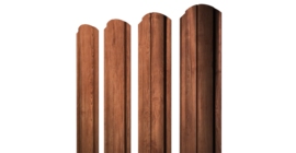 Штакетник Полукруглый Slim фигурный 0.45 Print Premium Rowan Wood Intense FTC