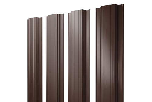 Штакетник Прямоугольный с прямым резом 0.4 PE-Double RAL 8017 шоколад