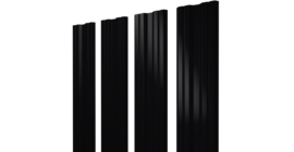 Штакетник Twin с прямым резом 0.45 Drap-double TX RAL 9005 черный