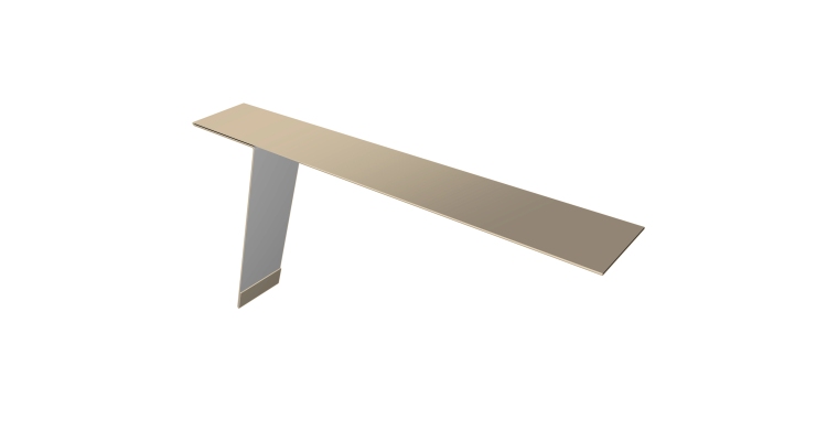 Планка карнизная фальц Grand Line 130х80 0,45 Drap TX RAL 1015 светлая слоновая кость (3м)