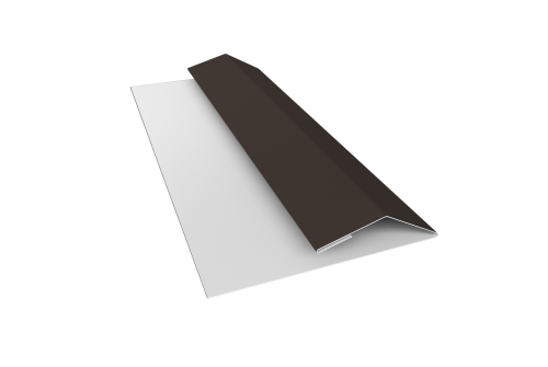Планка финишная Блок-хаус new 0,5 Satin с пленкой RR 32 темно-коричневый (3м)