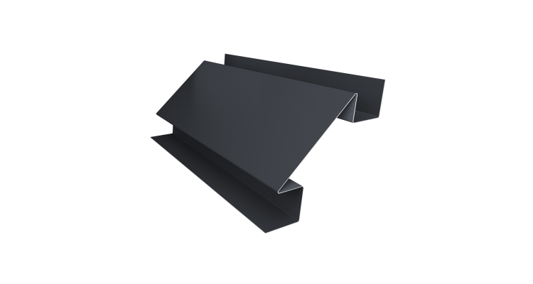 Планка угла внутреннего сложного Блок-хаус new 0,45 Drap TwinColor RAL 7024 мокрый асфальт (2м)