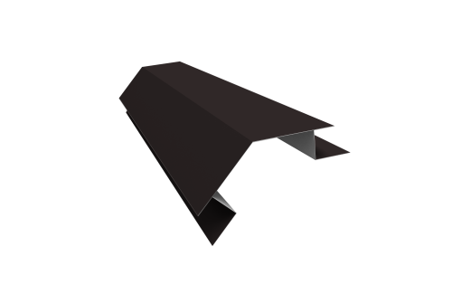 Планка угла внешнего сложного 135 градусов Блок-хаус new 0,45 PE с пленкой RAL 9005 черный (2м)