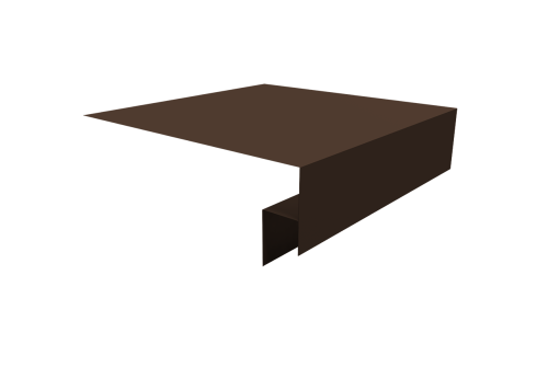 Планка околооконная сложная Блок-хаус new 200х50х27 0,45 Drap TwinColor RAL 8017 шоколад (3м)