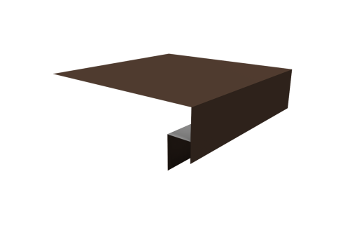 Планка околооконная сложная Блок-хаус new 250х50х27 (j-фаска) 0,5 Satin с пленкой RAL 8017 шоколад (2м)