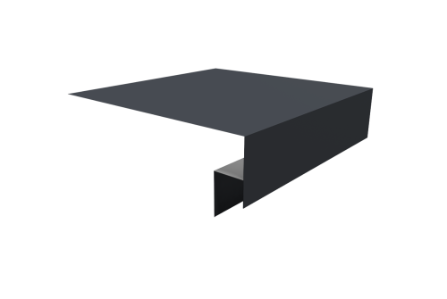 Планка околооконная сложная Блок-хаус new 250х50х27 (j-фаска) 0,5 Drap TX RAL 7024 мокрый асфальт (2м)