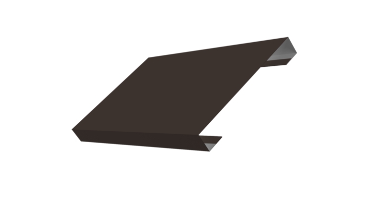 Ламель лицевая 150 забора жалюзи Texas 0.45 Drap TR с пленкой RR 32 темно-коричневый