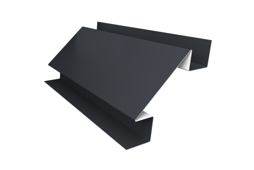 Планка угла внутреннего сложного Экобрус Grand Line 0,45 Drap TX RAL 7024 мокрый асфальт (3м)