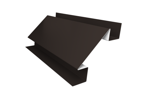 Планка угла внутреннего сложного Экобрус Grand Line 0,5 Satin с пленкой RR 32 темно-коричневый (2м)