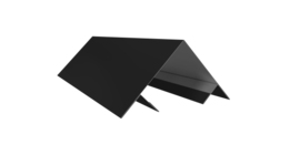 Планка угла внешнего составная верхняя 0,5 Satin Matt RAL 9005 черный (3м)