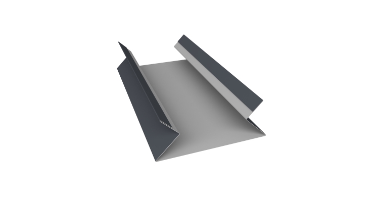 Планка угла внутреннего составная верхняя 0,45 Drap TX RAL 7024 мокрый асфальт (3м)