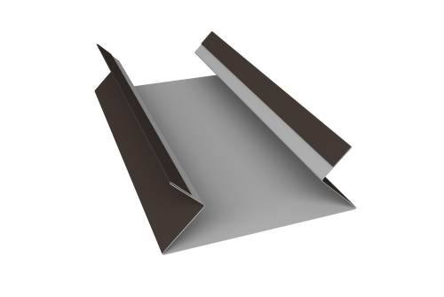 Планка угла внутреннего составная верхняя 0,5 Satin с пленкой RR 32 темно-коричневый (2м)