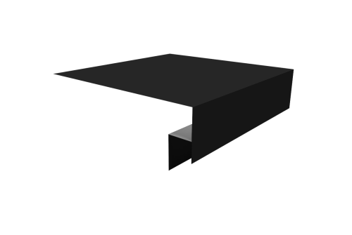 Планка околооконная сложная Экобрус Grand Line 200х50х25 0,5 Satin с пленкой RAL 9005 черный (2м)