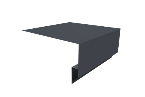 Планка околооконная сложная Экобрус Grand Line 200х75х25 0,5 Satin с пленкой RAL 7024 мокрый асфальт (2м)