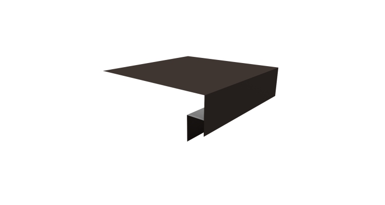 Планка околооконная сложная Экобрус Grand Line 250х50х25 0,5 Drap RR 32 темно-коричневый (3м)