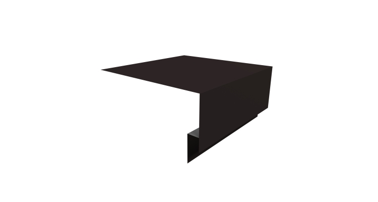 Планка околооконная сложная Экобрус Grand Line 250х75х25 0,45 Drap TX RAL 9005 черный (3м)