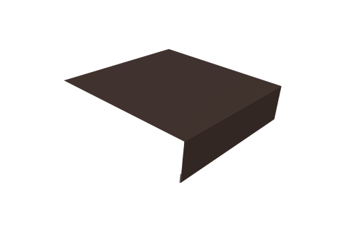 Планка околооконная простая 200х50 0,45 Drap TX RR 32 темно-коричневый (2м)