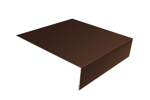 Планка лобовая/околооконная простая 190х50 0,45 Drap TX RAL 8017 шоколад (3м)