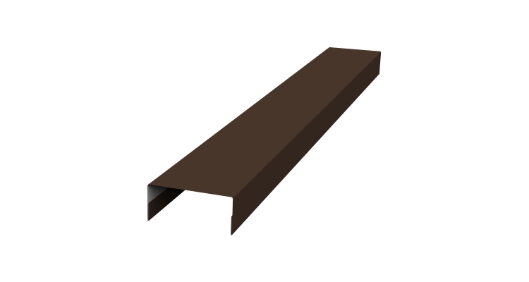 Крышка 30х15 жалюзи Texas 0,45 PE-Double RAL 8017 шоколад (3м)