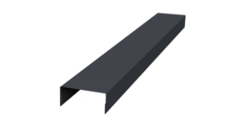 Крышка 45х20 жалюзи Texas 0,5 Velur X RAL 7024 мокрый асфальт (3м)