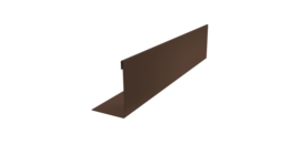 Нащельник 125 Texas 25х35 0,5 Velur X RAL 8017 шоколад (L1,8)