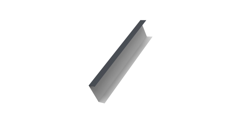 Декоративная накладка на столб универсальная 60х60 для забора жалюзи 0,5 Drap TX RAL 7024 мокрый асфальт (2,5м)