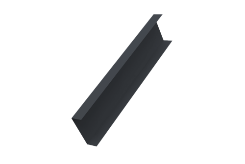 Декоративная накладка на столб универсальная 62х55 для забора жалюзи 0,45 PE-Double RAL 7024 мокрый асфальт (1,8м)